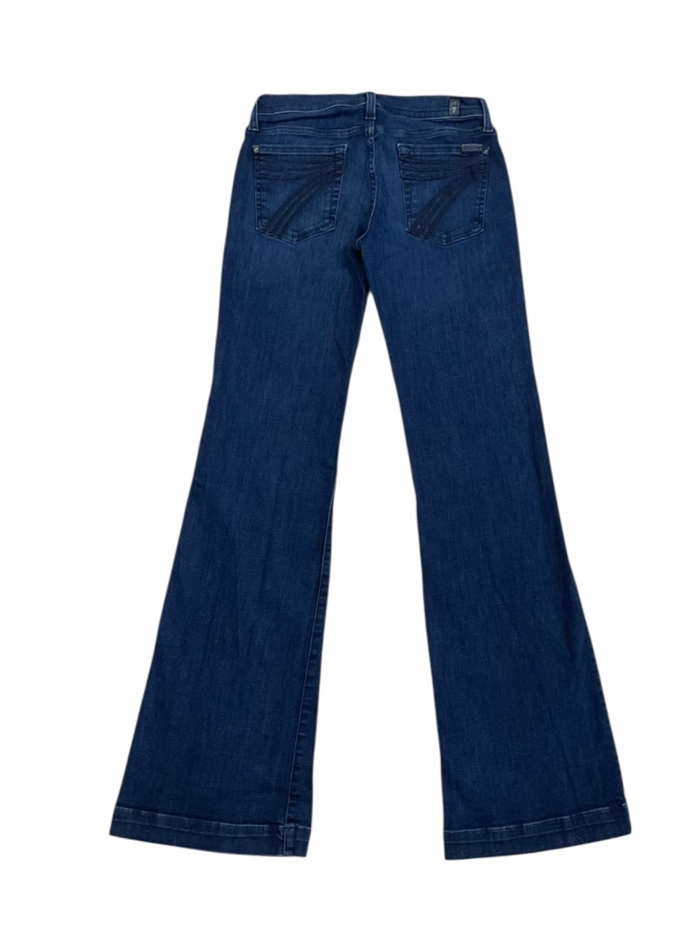 7 For All Mankind Dojo Jeans Size 27 Dark Wash Flare Wide Leg